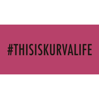 Rýchloschnúci uterák CECE #THISISKURVALIFE 140 x 70 cm ružová